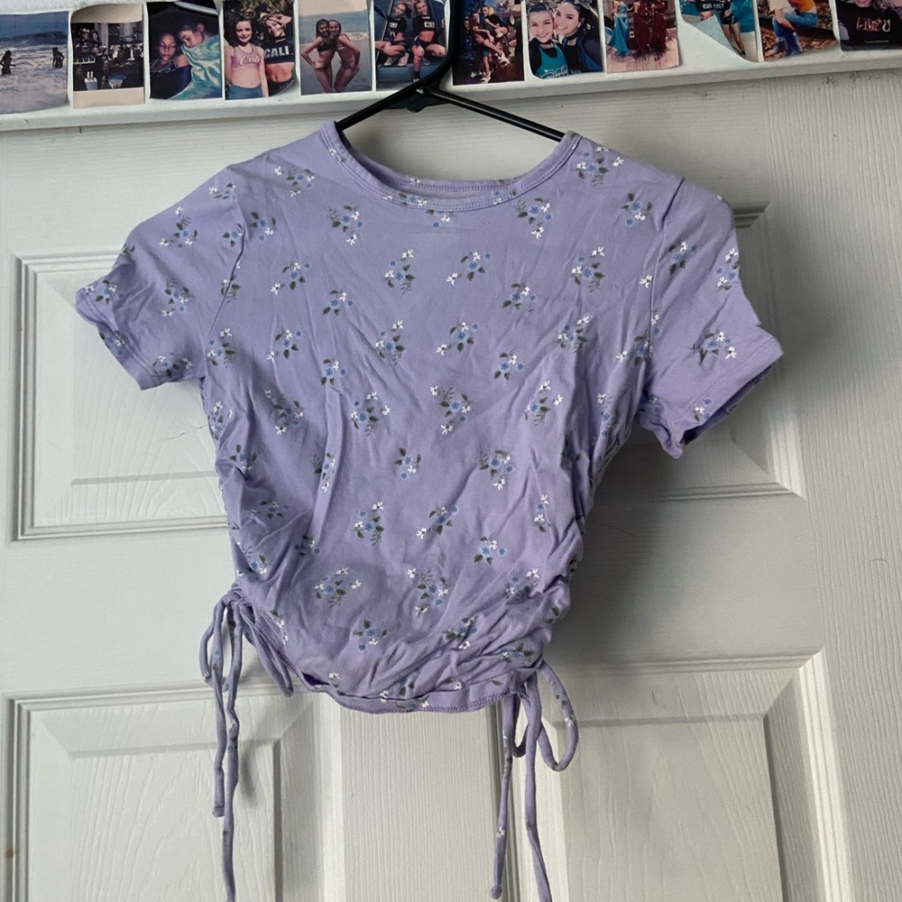 hollister side cinch crop top